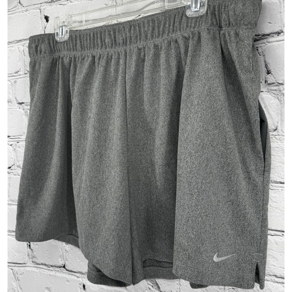 NWT Nike Shorts Women's XL Gray 5" Dri-FIT Training Loose DX6024-068 Athleisure
